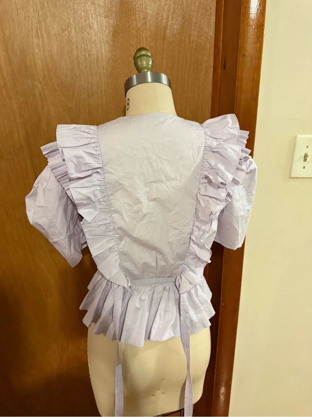 Ulla Johnson Lavender Ruffle Peplum Blouse